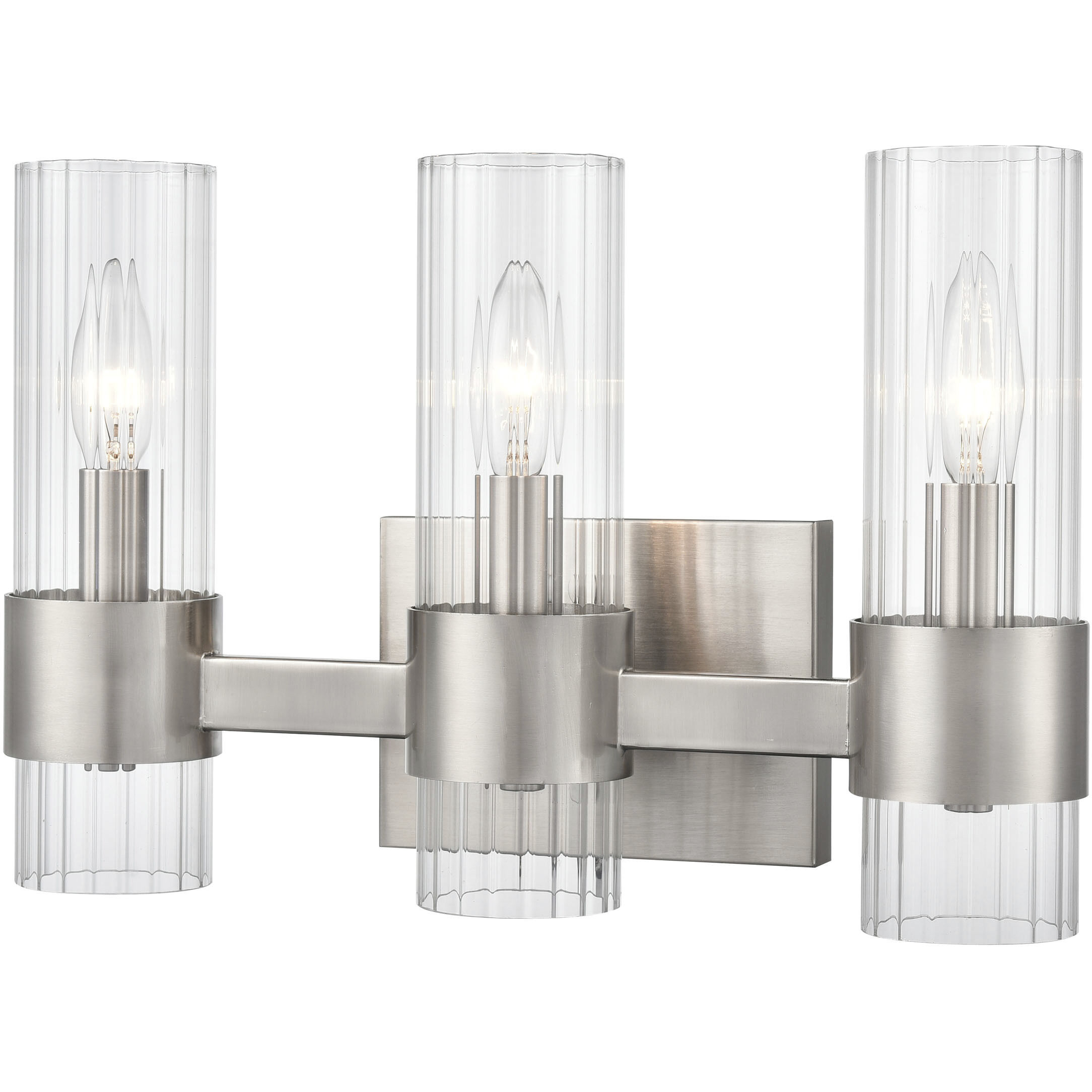 Caberton 3 Light 15.1 inch Brushed Nickel Vanity Light Wall Light